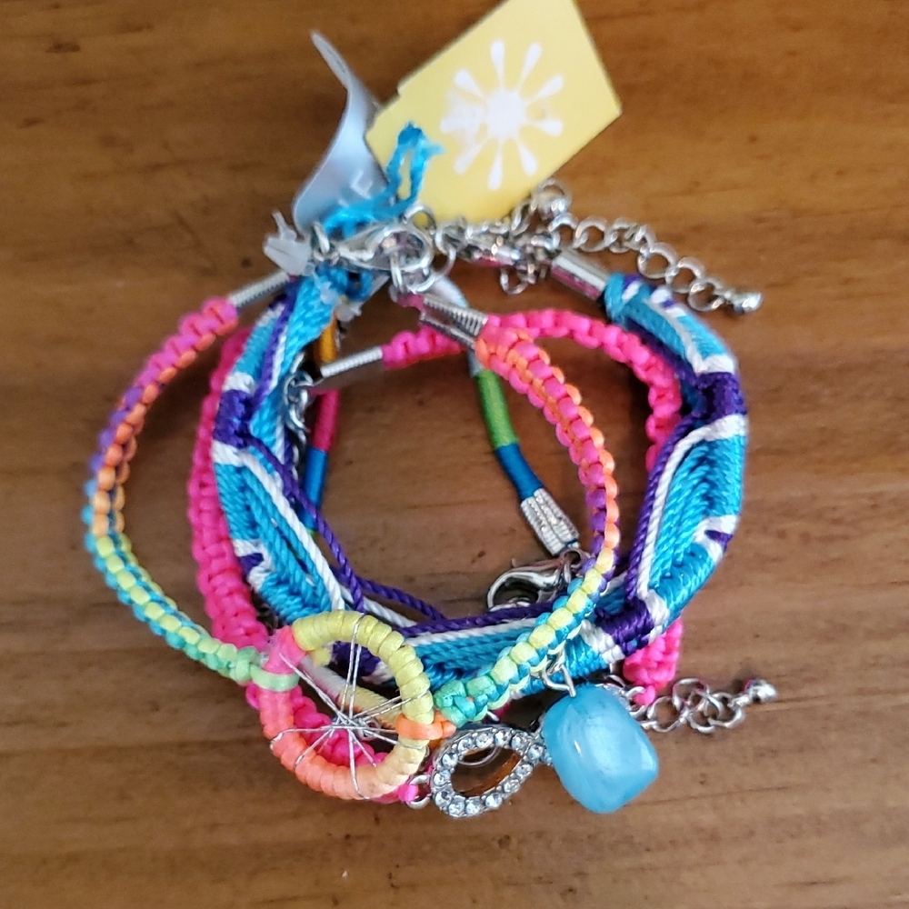 dELiA*s Colorful Woven Bracelets Set